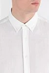 Brunello Cucinelli Classic White Linen Shirt for Men - 100% linen. buttons. Country of manufacture: Italy. Care: specialized cleaning - photo 5