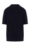 Linen and cotton t-shirt with flat ribbed pattern blue Brunello Cucinelli - 77% linen, 23% cotton. Country of manufacture: Italy. Care: specialized cleaning - photo 6