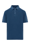 Brunello Cucinelli Men's Blue Cotton Polo Shirt - 100% cotton. buttons. Country of manufacture: Italy. Care: specialized cleaning - photo 1