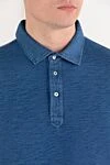 Brunello Cucinelli Men's Blue Cotton Polo Shirt - 100% cotton. buttons. Country of manufacture: Italy. Care: specialized cleaning - photo 5