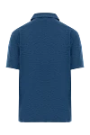 Men's Blue Cotton Polo Shirt Brunello Cucinelli - 100% cotton. buttons. Country of manufacture: Italy. Care: specialized cleaning - photo 6