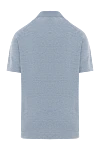 Men's Blue Melange Cotton Polo Shirt Brunello Cucinelli - melange. 100% cotton. Fastener: buttons. Country of manufacture: Italy. Care: specialized cleaning - photo 6