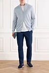 Blue cashmere men's cardigan with zipper Brunello Cucinelli - 100% cashmere. Fastener: zipper. Country of manufacture: Italy. Care: specialized cleaning - photo 2