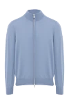 Brunello Cucinelli Кашемировый кардиган на молнии голубой мужской - 100% кашемир. молния. два боковых кармана. Страна производитель: Италия. Уход: специализированная чистка - фото 1