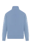 Cotton troyer with high collar and zip light blue Brunello Cucinelli - 93% cotton, 7% polyamide. Fastener: zipper. Country of manufacture: Italy. Care: specialized cleaning - photo 6