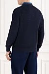 Men's blue ribbed jumper with raglan sleeves Brunello Cucinelli - ribbed. 100% cotton. Country of manufacture: Italy. Care: specialized cleaning - photo 4