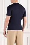 Blue cotton jersey crew neck t-shirt with layered effect Brunello Cucinelli - layered effect. 100% cotton. Country of manufacture: Italy. Care: specialized cleaning - photo 4