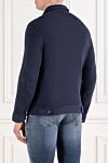 Men's knitted blue cotton cardigan with zipper Brunello Cucinelli - 100% cotton. Fastener: zipper. Country of manufacture: Italy. Care: specialized cleaning - photo 4