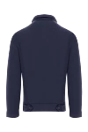 Men's knitted blue cotton cardigan with zipper Brunello Cucinelli - 100% cotton. Fastener: zipper. Country of manufacture: Italy. Care: specialized cleaning - photo 6