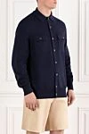 Blue cotton knit cardigan with patch pockets Brunello Cucinelli - 100% cotton. buttons. two chest pockets. Country of manufacture: Italy. Care: specialized cleaning - photo 2