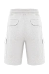 Brunello Cucinelli Cotton and linen bermuda shorts with cargo pockets gray - 58% cotton, 42% linen. zipper, tie. two slit pockets on the sides, two patch pockets on the sides, two pockets with flaps on the back. Country of manufacture: Italy. Care: specialized cleaning - photo 5