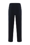 Men's Navy Blue Linen Cotton Drawstring Trousers with Pleats Brunello Cucinelli - tucks. 54% linen, 46% cotton. Fastener: drawstring, zipper, button. two side pockets, two back pockets. Country of manufacture: Italy. Care: specialized cleaning - photo 6