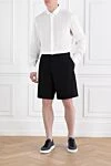 Black men's cotton bermuda shorts Brunello Cucinelli - 100% cotton. button, zipper. two side, two back. Country of manufacture: Italy. Care: specialized cleaning - photo 2