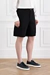 Brunello Cucinelli Black men's cotton bermuda shorts - 100% cotton. button, zipper. two side, two back. Country of manufacture: Italy. Care: specialized cleaning - photo 3