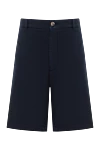 Brunello Cucinelli Blue men's cotton bermuda shorts - 100% cotton. button, zipper. two side, two back. Country of manufacture: Italy. Care: specialized cleaning - photo 1