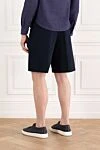 Blue men's cotton bermuda shorts Brunello Cucinelli - 100% cotton. button, zipper. two side, two back. Country of manufacture: Italy. Care: specialized cleaning - photo 4