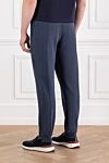Blue cotton jogger pants with raised stitching and drawstring waist Brunello Cucinelli - 93% cotton, 7% polyamide. Color: blue. drawstring. two side pockets, two back pockets. Country of manufacture: Italy. Care: specialized cleaning - photo 4