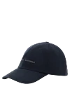 Brunello Cucinelli Baseball cap with embroidered logo blue men's cotton - embroidered logo. 100% cotton. Country of manufacture: Italy. Care: specialized cleaning - photo 3