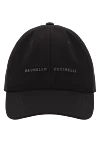 Brunello Cucinelli Кепка-бейсболка из хлопкового габардина с логотипом черная - логотип бренда. 100% хлопок. Страна производитель: Италия. Уход: специализированная чистка - фото 1