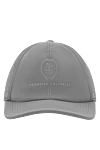 Brunello Cucinelli Elastic nylon baseball cap with logo gray - brand logo. 100% polyamide. Country of manufacture: Italy. Care: specialized cleaning - photo 1