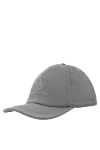Brunello Cucinelli Elastic nylon baseball cap with logo gray - brand logo. 100% polyamide. Country of manufacture: Italy. Care: specialized cleaning - photo 3