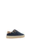 Blue canvas sneakers with contrast soles Brunello Cucinelli - contrast sole. 70% polyamide, 30% cotton. rubber sole. Fastener: lacing. Country of manufacture: Italy. Care: specialized cleaning - photo 4