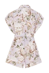 Zimmermann Linen jumpsuit with floral print for women - solid floral print. Material: 100% linen. front button fastening, belt. two patch pockets on the sides, chest pocket with two buttons. Country of manufacture: Italy. Care: specialized cleaning - photo 7