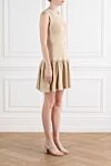Zimmermann Acacia Metallic Cream Gold Knit Mini Dress - brand logo. 85% viscose, 6% metallic, 5% polyamide, 4% elastane. Fastener: belt. Country of manufacture: Italy. Care: specialized cleaning - photo 3