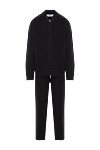 Brunello Cucinelli Men's black knitted suit with zipper and joggers - 93% cotton, 7% polyamide. zipper. two side pockets. Country of manufacture: Italy. Care: specialized cleaning - photo 1