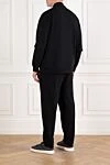 Men's black knitted suit with zipper and joggers Brunello Cucinelli - 93% cotton, 7% polyamide. zipper. two side pockets. Country of manufacture: Italy. Care: specialized cleaning - photo 4