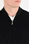 Brunello Cucinelli Men's black knitted suit with zipper and joggers - 93% cotton, 7% polyamide. zipper. two side pockets. Country of manufacture: Italy. Care: specialized cleaning - photo 5