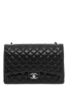 Chanel Классическая сумка через плечо с двойным клапаном из зернистой кожи - переплетенный логотип CC. 100% натуральная кожа. Длина ремня: плечевой ремень из кожи и цепочного звена. накладной карман сзади. застежка-поворотный замок. Страна производитель: Франция. Уход: специализированная чистка - фото 1