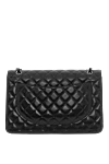 Chanel Классическая сумка через плечо с двойным клапаном из зернистой кожи - переплетенный логотип CC. 100% натуральная кожа. Длина ремня: плечевой ремень из кожи и цепочного звена. накладной карман сзади. застежка-поворотный замок. Страна производитель: Франция. Уход: специализированная чистка - фото 3