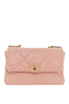 Chanel Рожева стьобана сумка з овчини Chanel 19 Flap на ланцюжку - фурнітура зі зістареного золота та рутенію. 100% натуральна шкіра. Довжина ременя: шкіряний плетений плечовий ремінь із ланцюжка зі шкіряним захистом. внутрішні кишені на блискавці та накладні кишені. клапан із магнітною застібкою. Країна виробник: Італія. Догляд: спеціалізоване чищення - фото 1