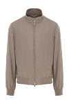 Enrico Mandelli Cashmere Bomber Jacket with Zip Brown - Additional: hood. 100% cashmere. zipper. two side pockets. Country of manufacture: Italy. Care: specialized cleaning - photo 1