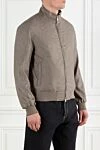 Enrico Mandelli Cashmere Bomber Jacket with Zip Brown - Additional: hood. 100% cashmere. zipper. two side pockets. Country of manufacture: Italy. Care: specialized cleaning - photo 3