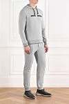 Brunello Cucinelli Мужской спортивный костюм серый меланж из хлопка с капюшоном - 100% хлопок. капюшон. кулиска. Страна производитель: Италия. Уход: специализированная чистка - фото 3