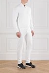 Brunello Cucinelli Костюм трикотажный мужской белый с джоггерами на молнии - 93% хлопок,7% полиамид. молния. два боковых кармана. Страна производитель: Италия. Уход: специализированная чистка - фото 3