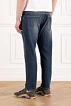 Light blue stretch wide leg jeans with vintage effect Dolce & Gabbana - metal plate with logo. . 100% cotton. Fastener: button, zipper. five pockets. Country of manufacture: Italy. Care: specialized cleaning - photo 4