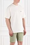 Dolce & Gabbana White oversized cotton pique t-shirt with logo - metal plate with logo. 100% cotton. Country of manufacture: Italy. Care: specialized cleaning - photo 3