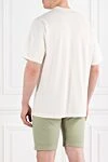 White oversized cotton pique t-shirt with logo Dolce & Gabbana - metal plate with logo. 100% cotton. Country of manufacture: Italy. Care: specialized cleaning - photo 4