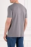 Grey cotton jersey t-shirt with branded metal plate Dolce & Gabbana - metal plate with logo. 100% cotton. Country of manufacture: Italy. Care: specialized cleaning - photo 4
