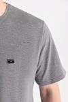 Dolce & Gabbana Grey oversized cotton pique t-shirt with logo - metal plate with logo. 100% cotton. Country of manufacture: Italy. Care: specialized cleaning - photo 5