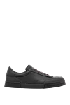 Dolce & Gabbana Portofino Yacht Sneakers in Crinkled Calfskin Grey - heel with logo. 75% calfskin 25% lambskin. leather sole. lace-up. Insole: calfskin with branded label. Country of manufacture: Italy. Care: specialized cleaning - photo 1