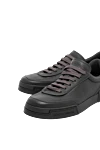 Dolce & Gabbana Portofino Yacht Sneakers in Crinkled Calfskin Grey - heel with logo. 75% calfskin 25% lambskin. leather sole. lace-up. Insole: calfskin with branded label. Country of manufacture: Italy. Care: specialized cleaning - photo 5
