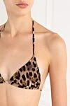 Dolce & Gabbana Leopard Print Triangle Bikini Brown - leopard print. 72% polyamide, 28% elastane. ties. Country of manufacture: Italy. Care: specialized cleaning - photo 5