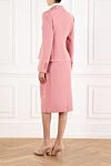 Dolce Pink Single Breasted Wool Crepe Jacket With Skirt Dolce & Gabbana - branded gold buttons. 100% wool. buttons. two side pockets. Country of manufacture: Italy. Care: specialized cleaning - photo 4