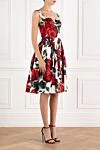 Dolce & Gabbana Платье бюстье миди из хлопкового поплина с принтом в виде роз - принт в виде роз. 100% хлопок. застежка-молния и крючок на спине. Страна производитель: Италия. Уход: специализированная чистка - фото 3