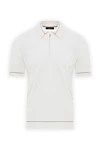 Zilli Поло на блискавці білого кольору із в'язаною структуроюз шовку - в'язаний малюнок. 100% шовк. блискавка. Країна виробник: Італія. Догляд: спеціалізоване чищення - фото 1