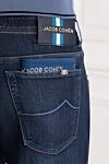 Jacob Cohen Men's Blue Cotton Distressed Jeans - brand logo. . 98% cotton, 2% elastane. button, zipper. five pockets. Country of manufacture: Italy. Care: specialized cleaning - photo 5